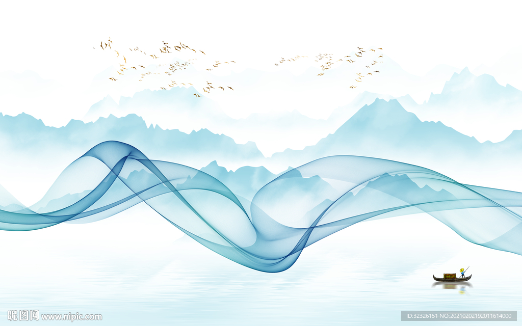 高清 新款山水画 TIF分层