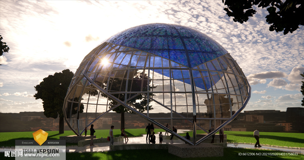 穹顶景观亭SU模型