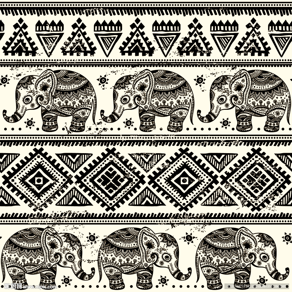 大牌 大象 方巾 腰果 几何