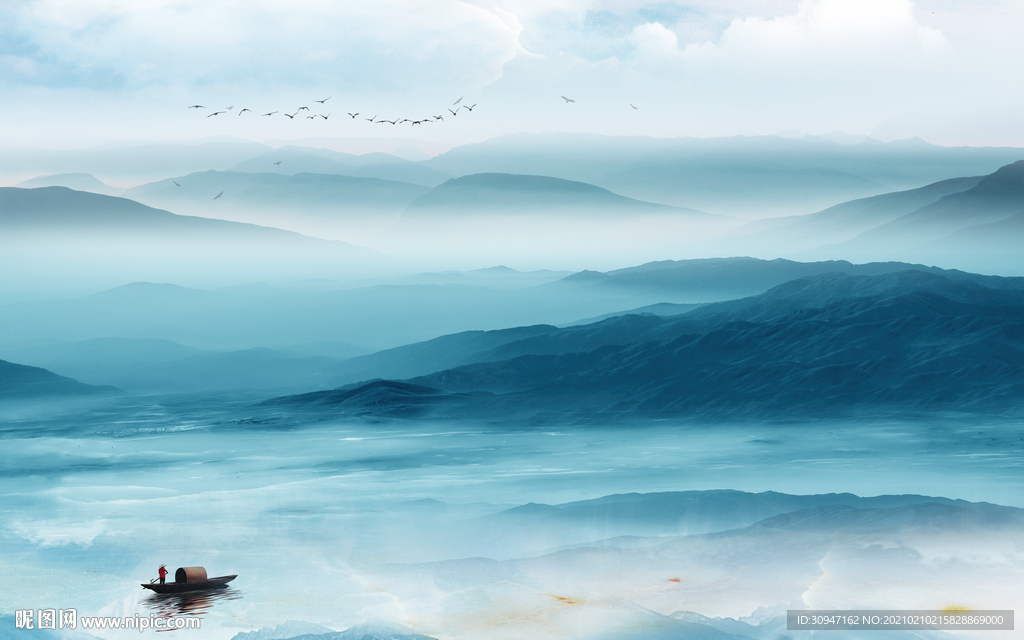 人气古风意境山水 TIF分层