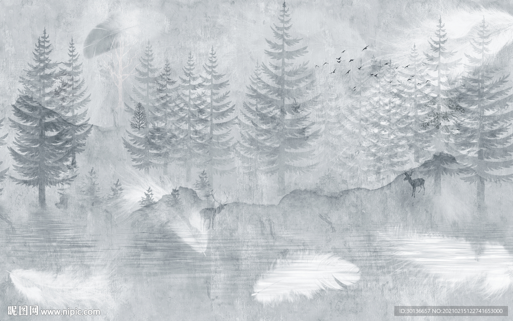 高档 时尚新无框画 TIF分层