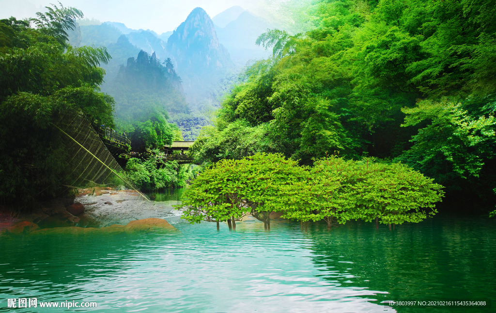 山水风景画 美丽风景