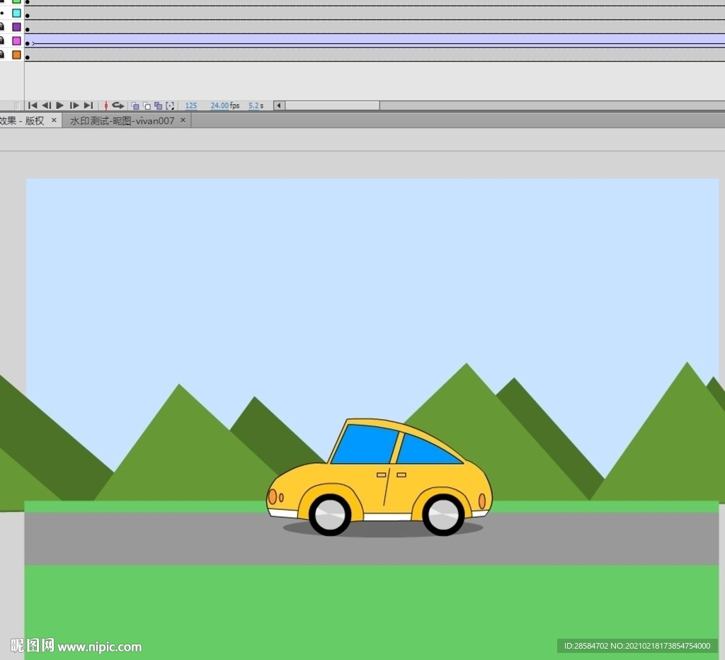 小车原地运动的效果