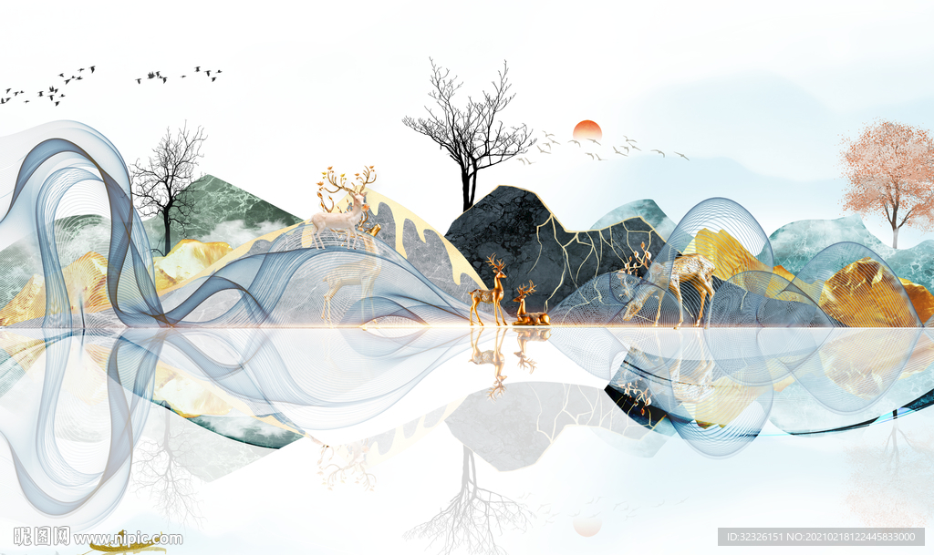 大气 新品山水新画 TIF分层