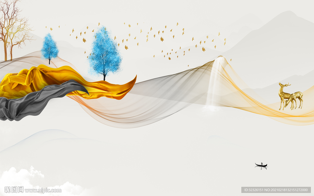 高端 新款山水新画 TIF分层