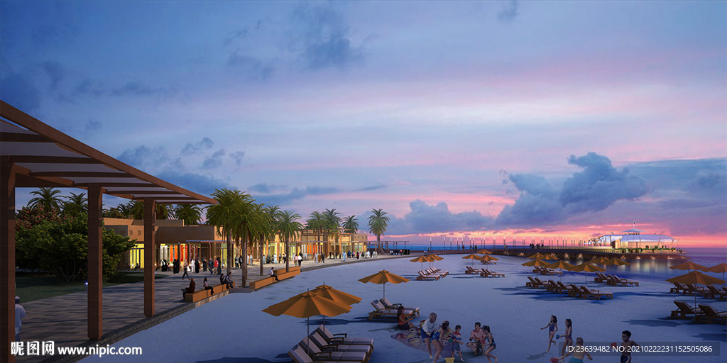 旅游海岛景观效果图