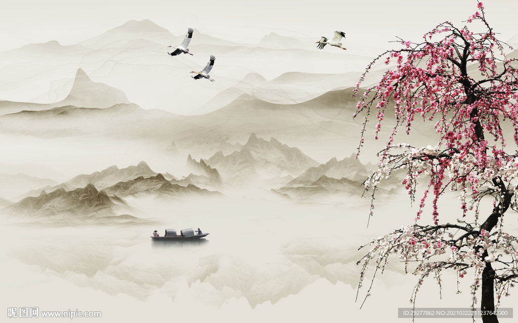 意境轻奢新山水画 TIF分层