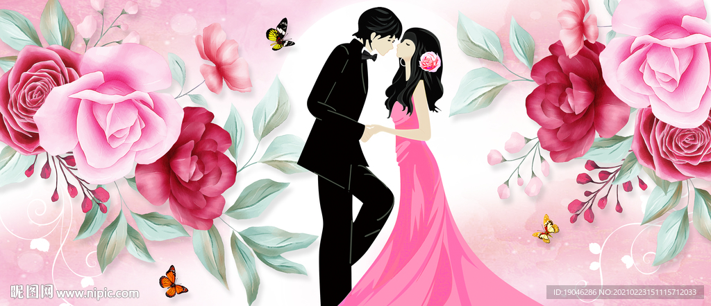 真爱永恒浪漫情人装饰画