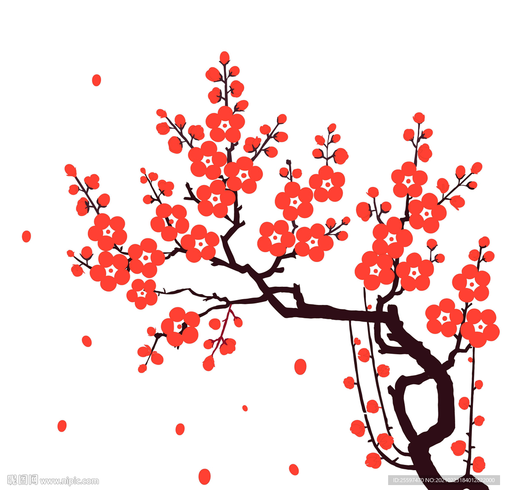 梅花矢量素材