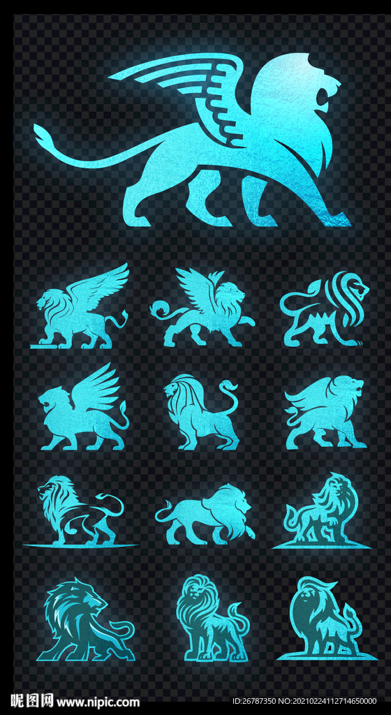 矢量古典神狮时尚设计