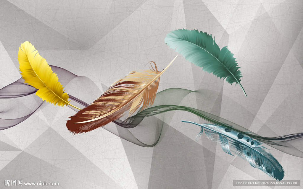 高清爆款背景墙画 tif分层