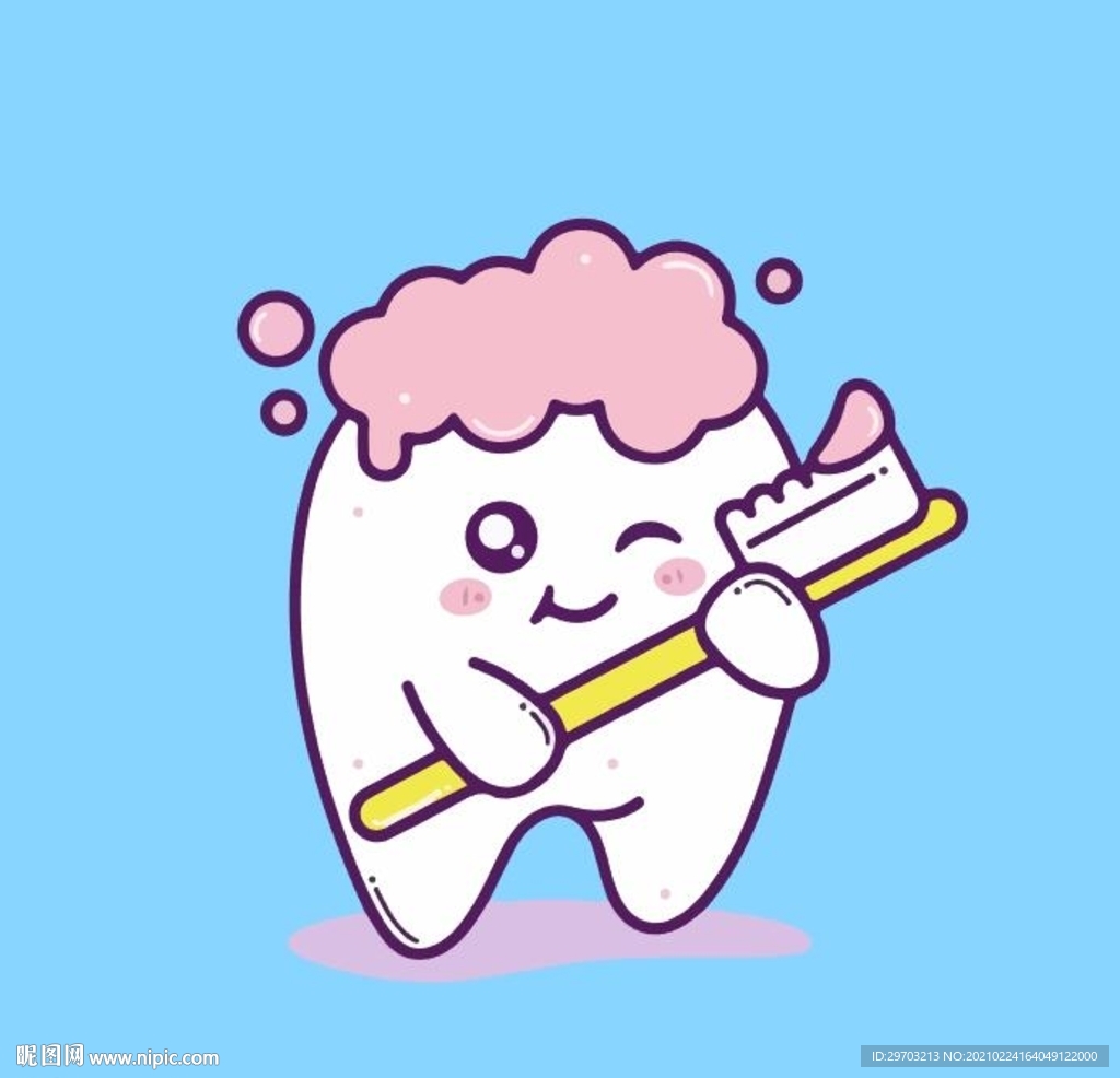 卡通牙齿