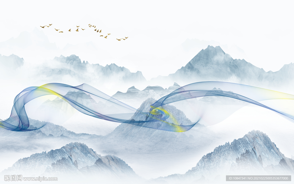 意境 爆款新山水画 TIF分层