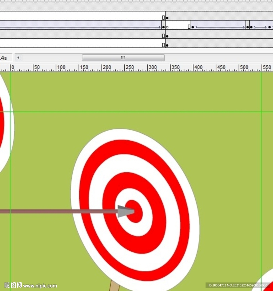 箭头射中靶心射箭动漫10秒