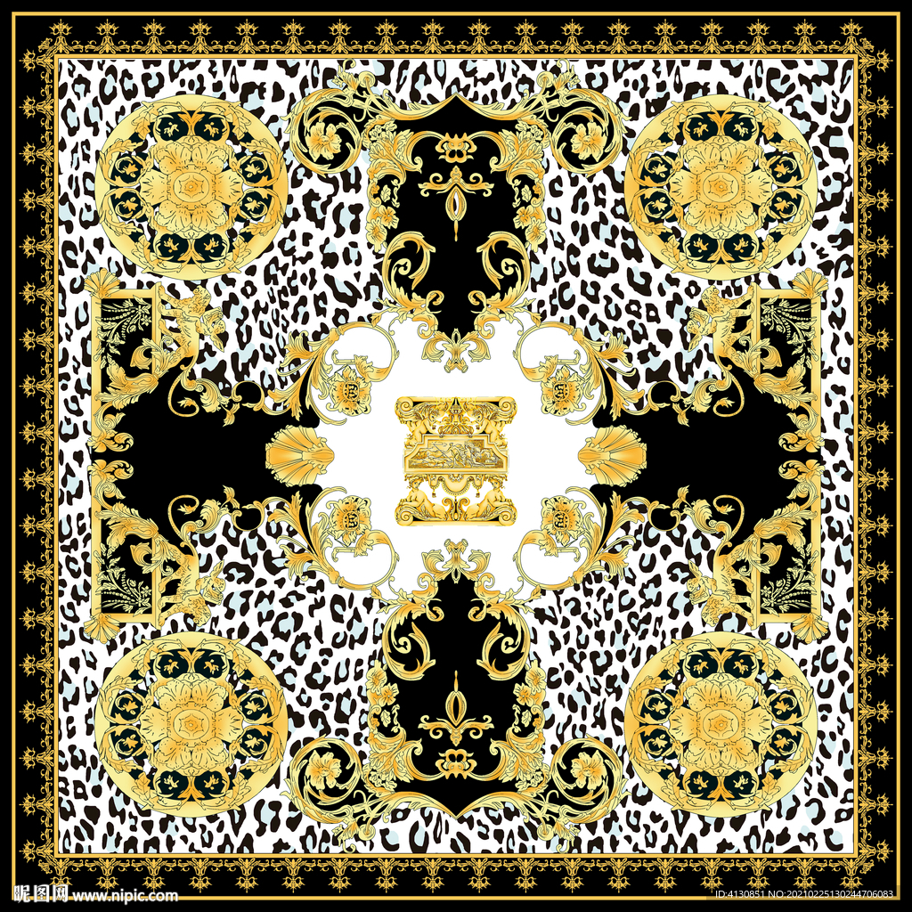 大牌 范思哲 数码印花 面料设