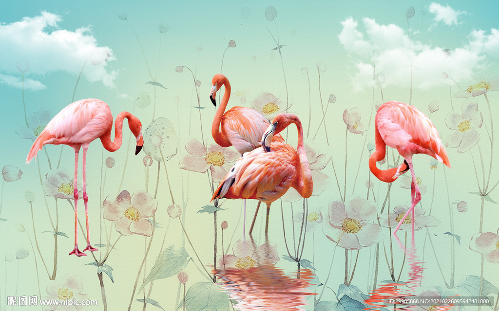 高档 客厅背景墙画 tif分层