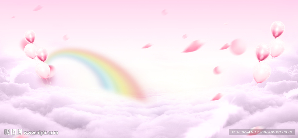 云海天空彩虹云层