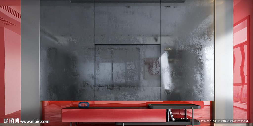 现代客厅沙发电视背景墙3D墙纸