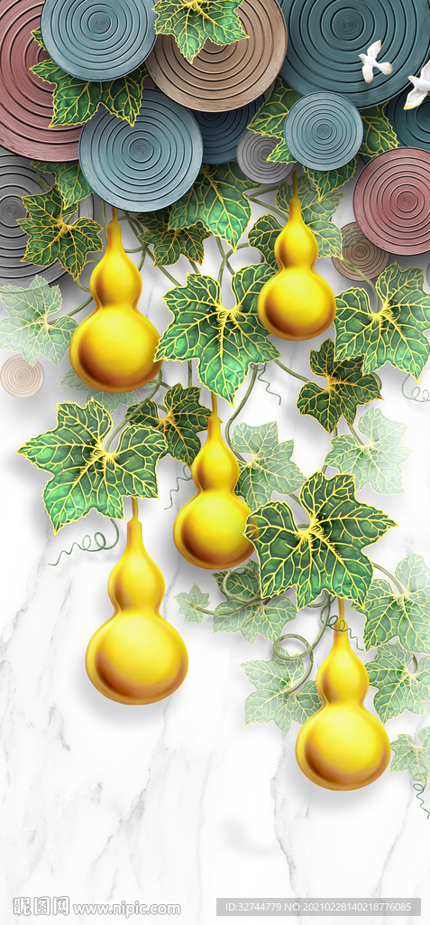 五福临门金葫芦玄关