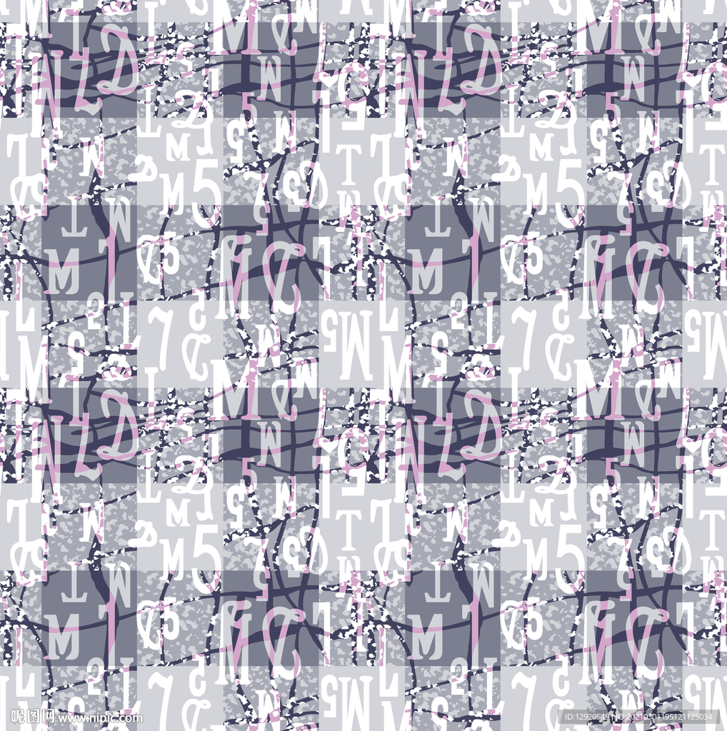 大牌字母数字格子组合