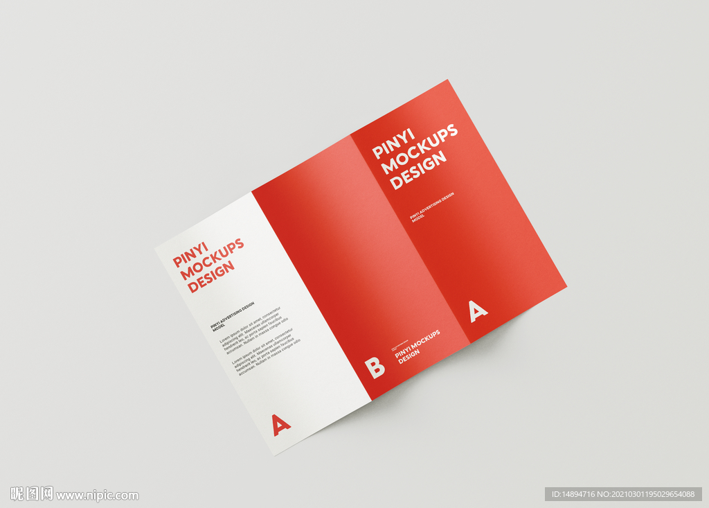 三折页DM单样机图片