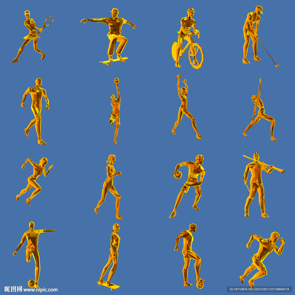 风格化体育运动员