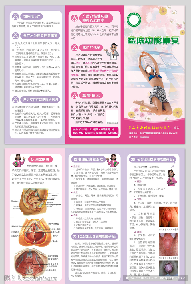 盆底功能康复三折页