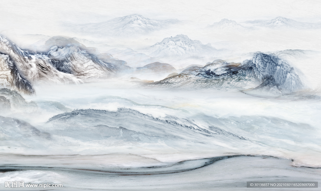 高清 高端背景墙画 TIF分层