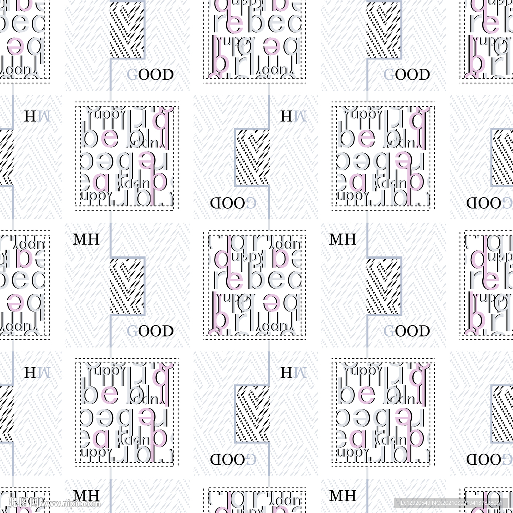 大牌字母报纸花几何