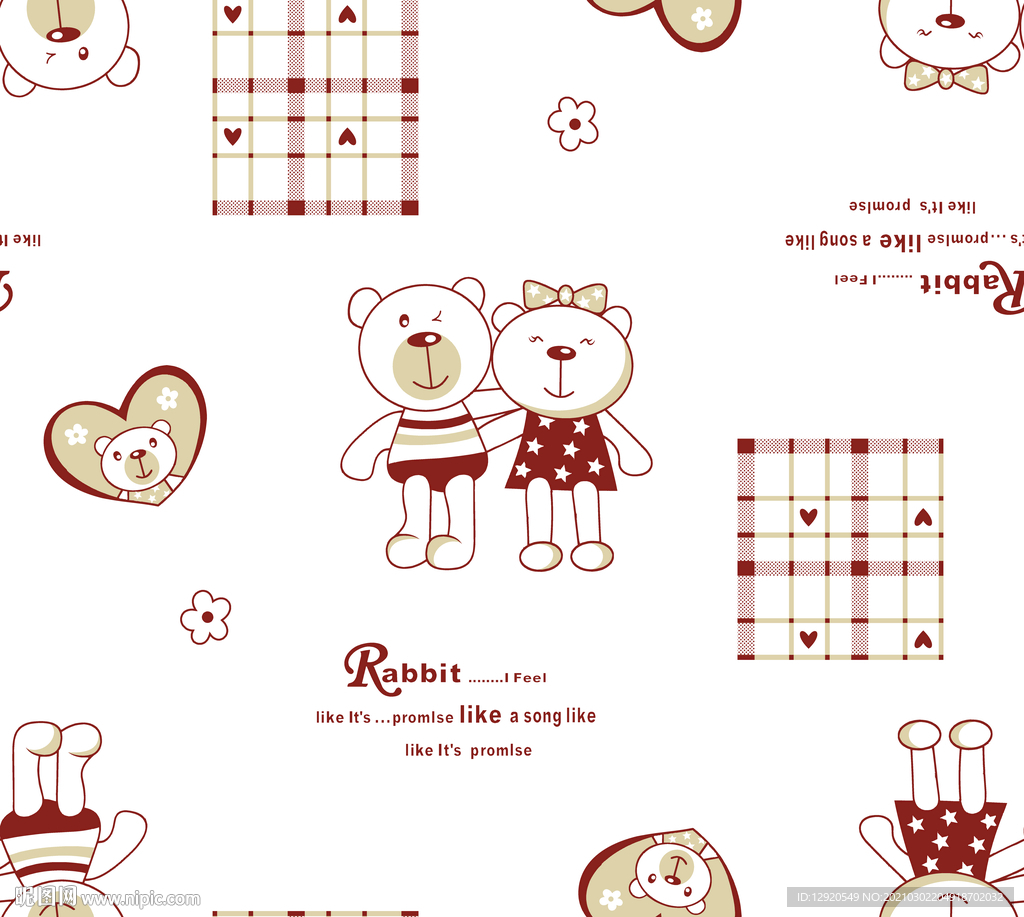 可爱卡通动漫熊爱心