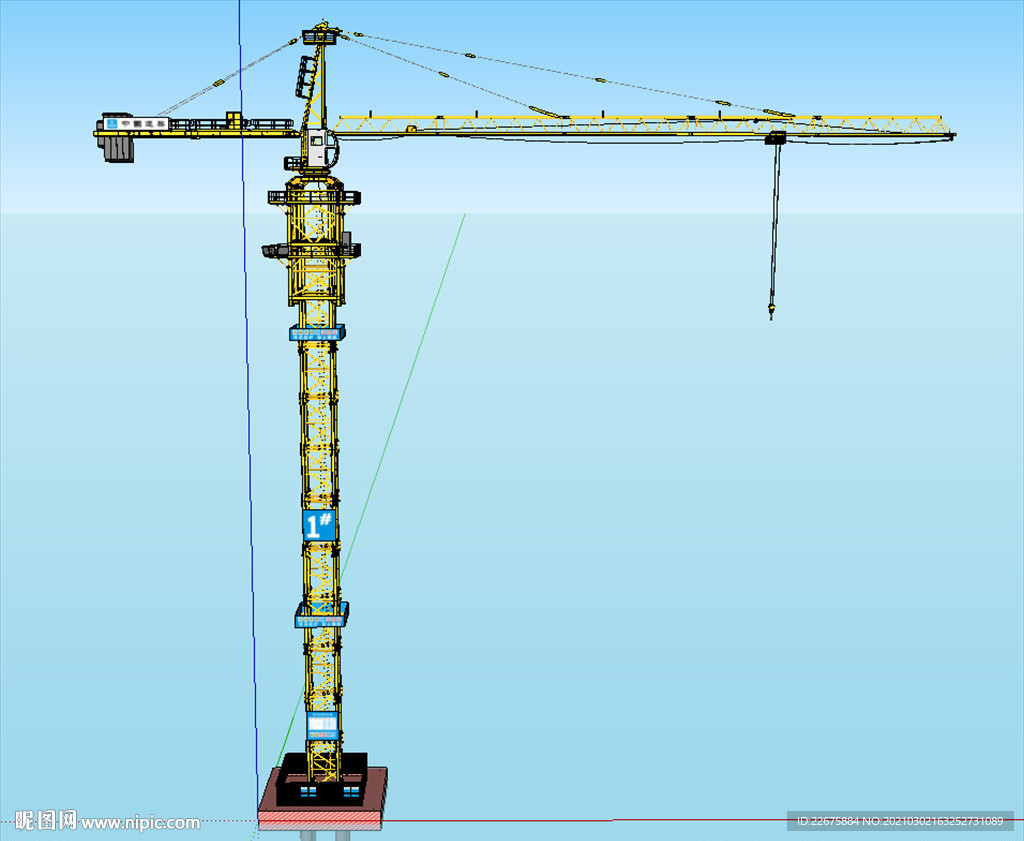 中建塔吊SU模型