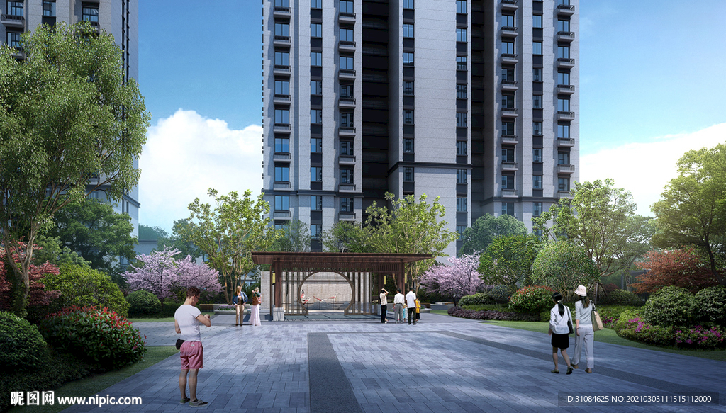 景观效果图建筑效果图小区效果图