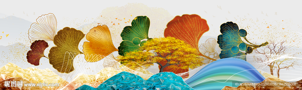 高档 新装饰床头画 TIF分层