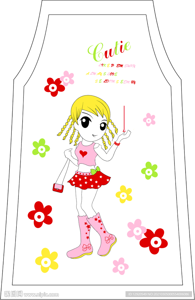 裁片卡通动漫人物定位