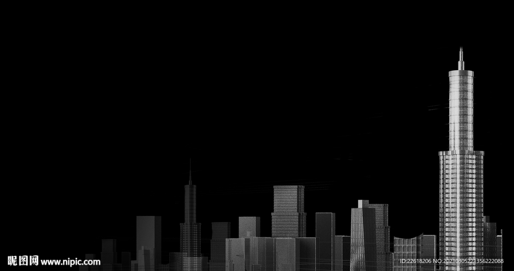 房地产银色城市素材