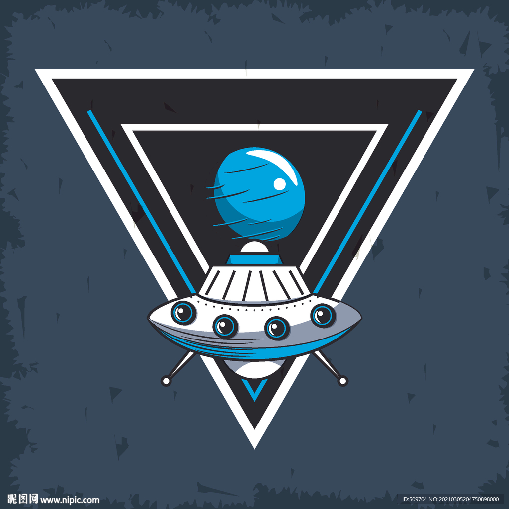 卡通航天宇航员宇宙手绘插画