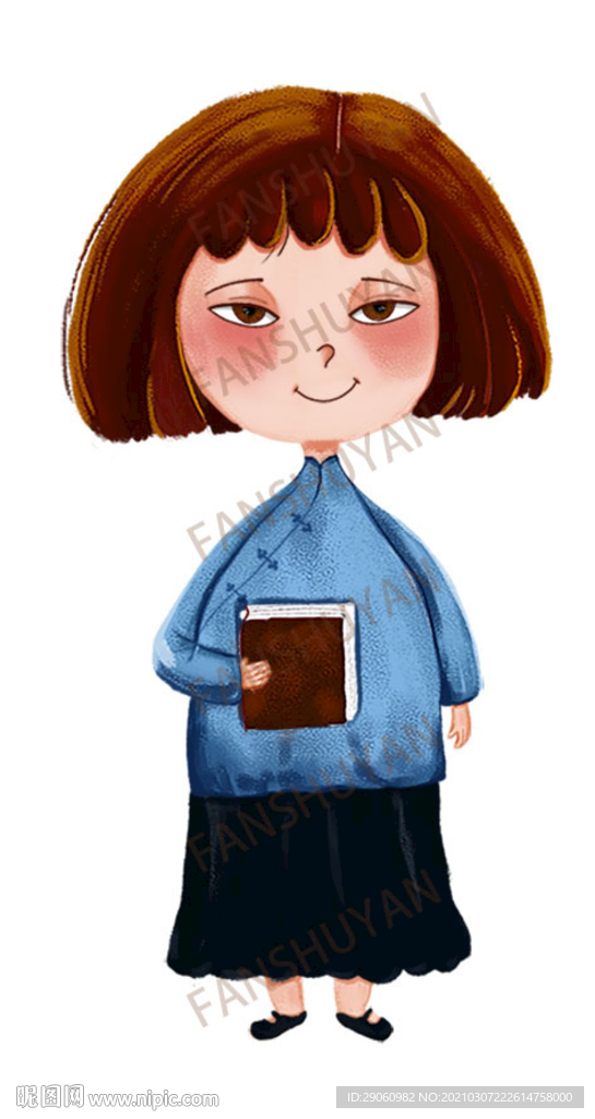 插画女学生