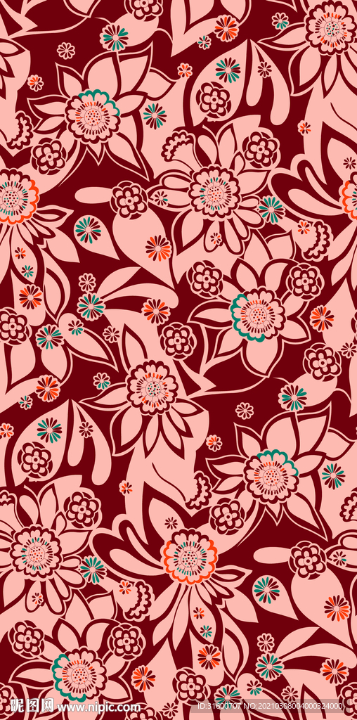 抽象民族风满版图案