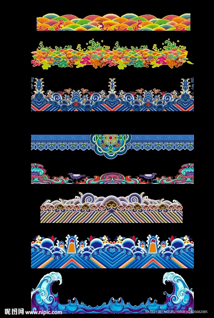 少数民族花边花纹图案