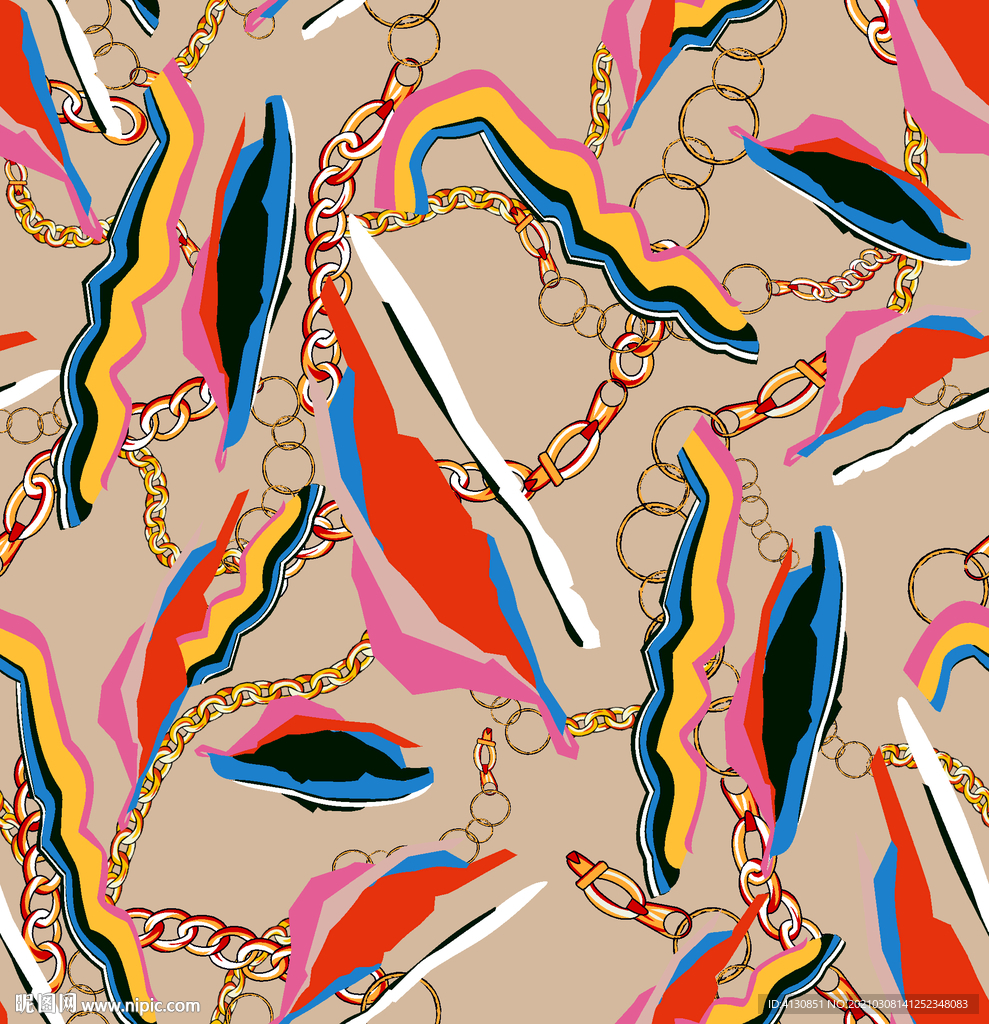 大牌 数码印花 面料设计 字母