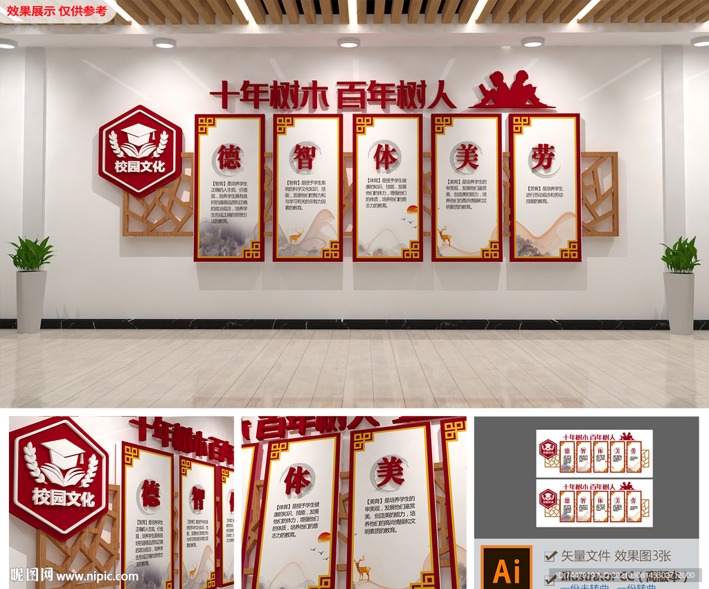 德智体美劳文化墙