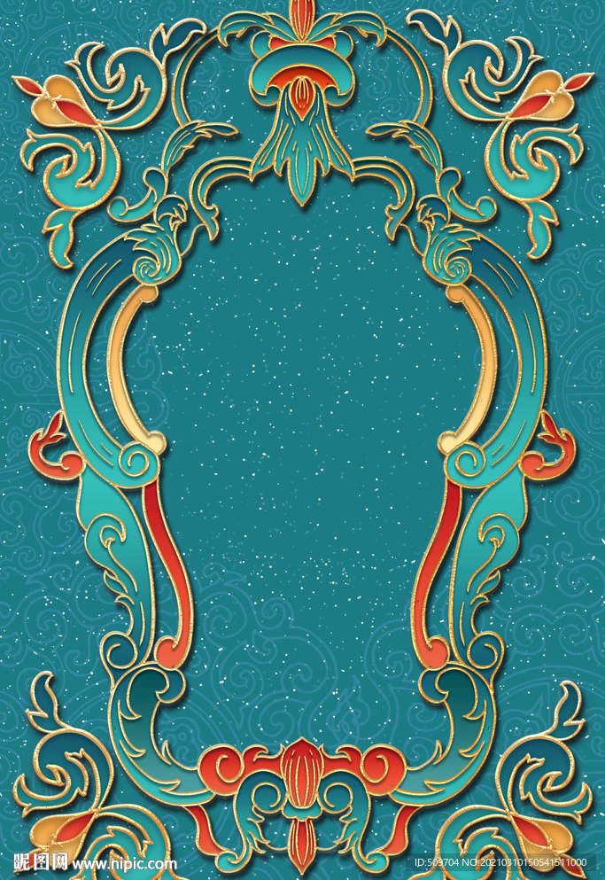 中式国潮浮雕创意海报背景