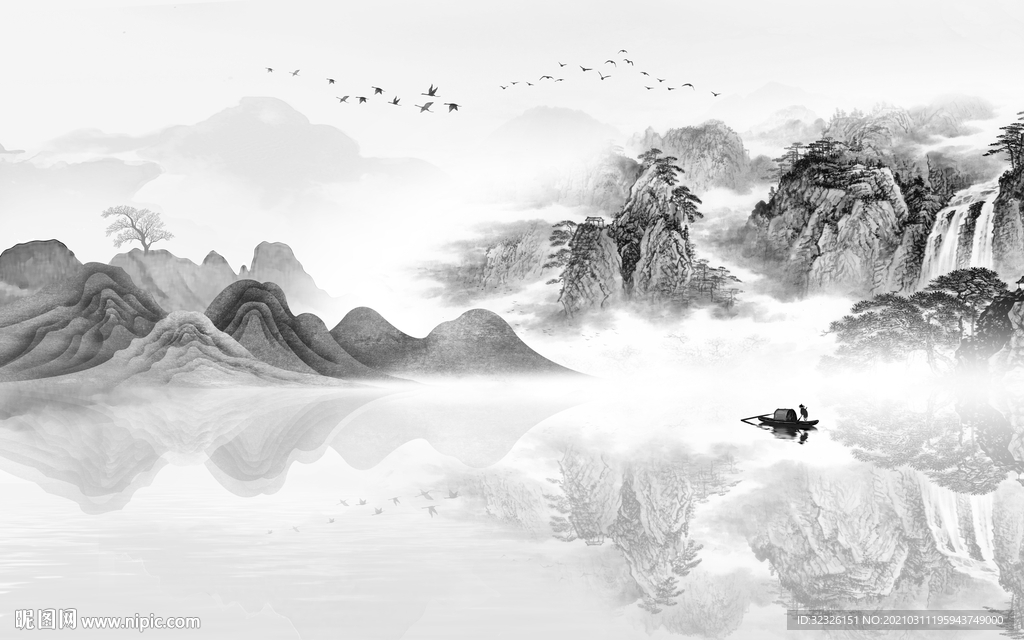 意境新山水高雅画 TIF分层