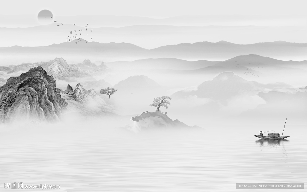 爆款新山水高档画 TIF分层