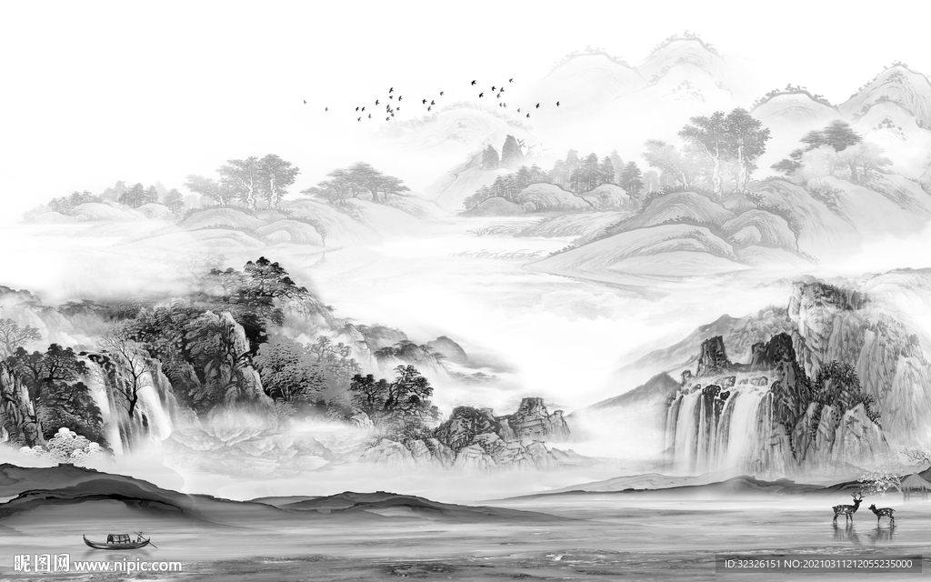 人气新山水高档画 TIF分层