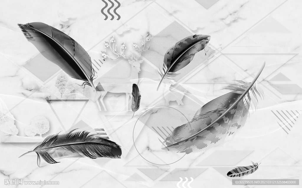 简约高端新北欧画 文件分层