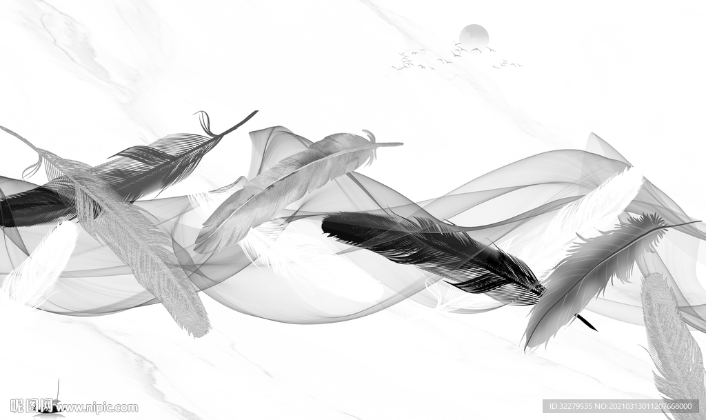 高清 灰色新欧式画 文件分层