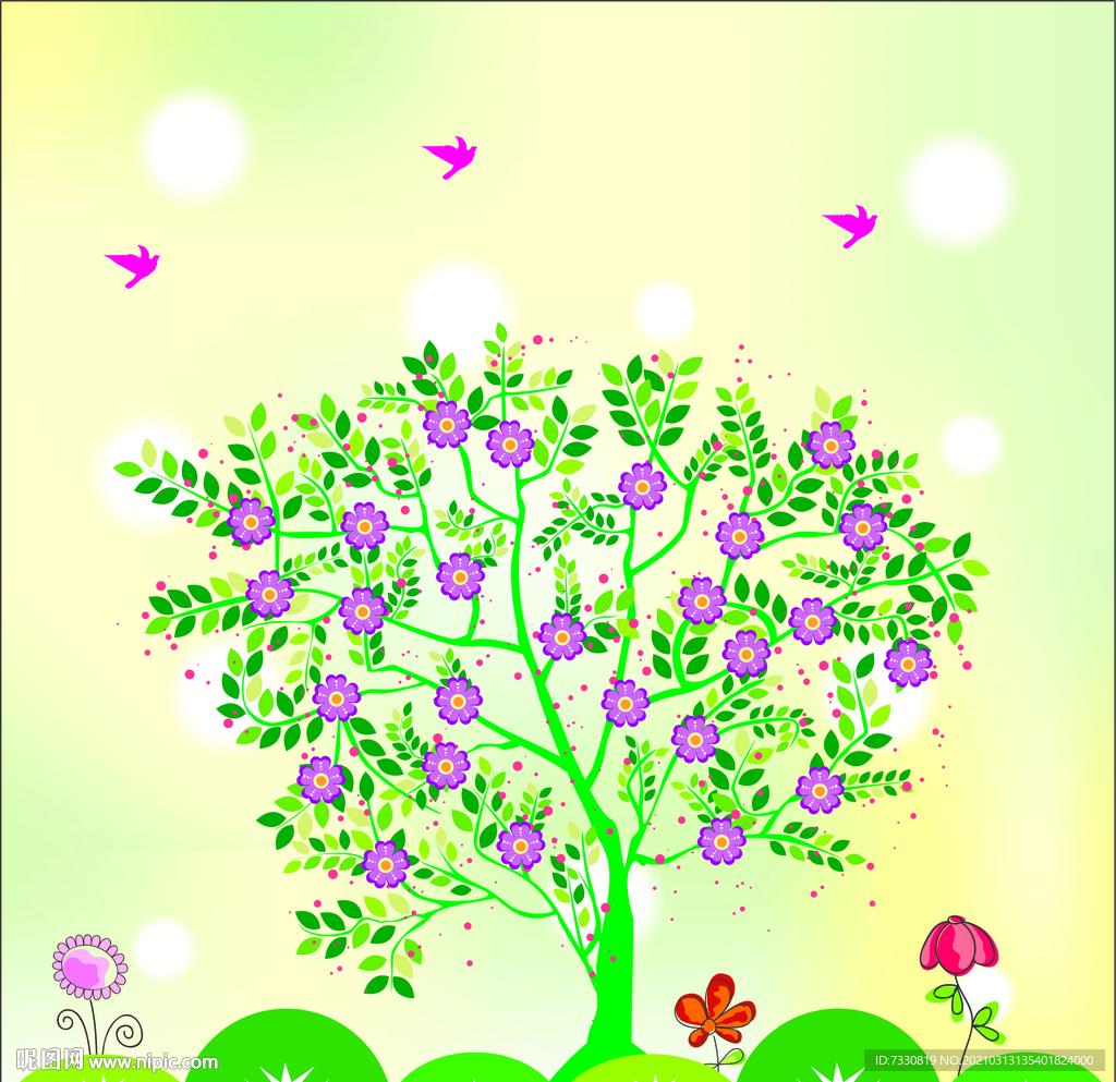 开花的树  壁纸 春天到了