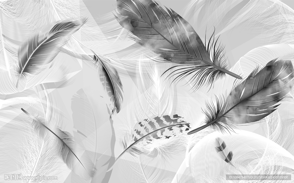 极简灰色装饰新画 TIF分层