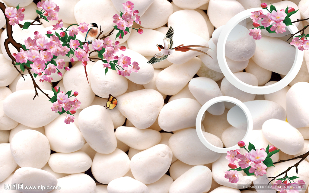 家和富贵3D中式背景墙